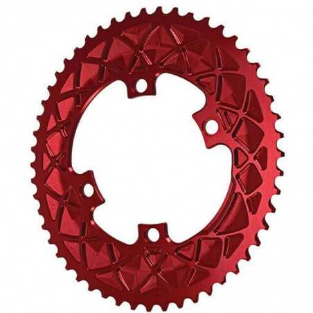 ABSOLUTE BLACK Asymmetric crown plate 4 arms 110 BCD SHIMANO 2x9-11V 719068VAR