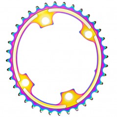ABSOLUTE BLACK Plato corona ovalado asimétrico 4 brazos 110 BCD SHIMANO 9100/8000 719080VAR