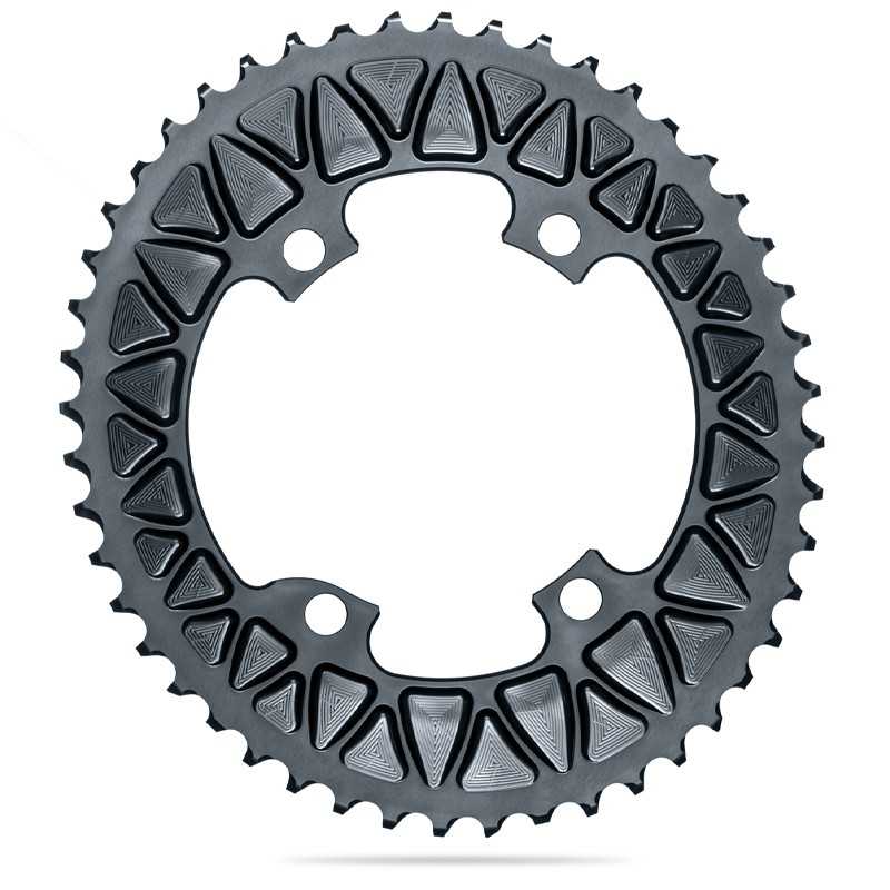 ABSOLUTE BLACK Oval crown plate 4 arms 110 BCD SUBCOMPACT SHIMANO 2x9-11V 719098VAR