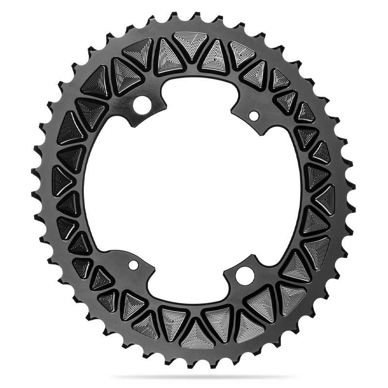 ABSOLUTE BLACK Oval crown plate 4 arms 110 BCD SUBCOMPACT SHIMANO 2x9-11V 719098VAR