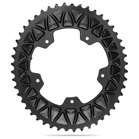 ABSOLUTE BLACK Oval crown plate 5 arms with screws 110 BCD SUBCOMPACT SHIM 2x10-12V 719108VAR