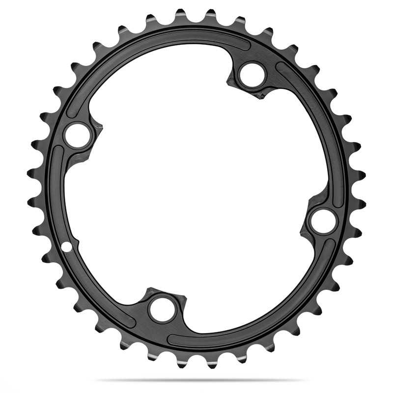 ABSOLUTE BLACK Asymmetric oval crown plate 4 arms 110 BCD FSA 2x10-12V 719111VAR
