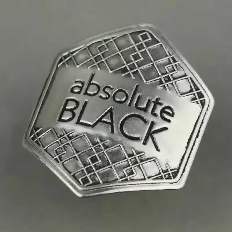 ABSOLUTE BLACK metallic sticker 43x47 MM 719156