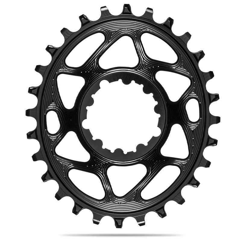 ABSOLUTE BLACK oval crown plate DIRECT MOUNT 6 MM OFFSET SRAM 1x10-12V 719810VAR