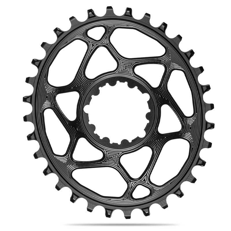 ABSOLUTE BLACK oval crown plate DIRECT MOUNT 6 MM OFFSET SRAM 1x10-12V 719810VAR