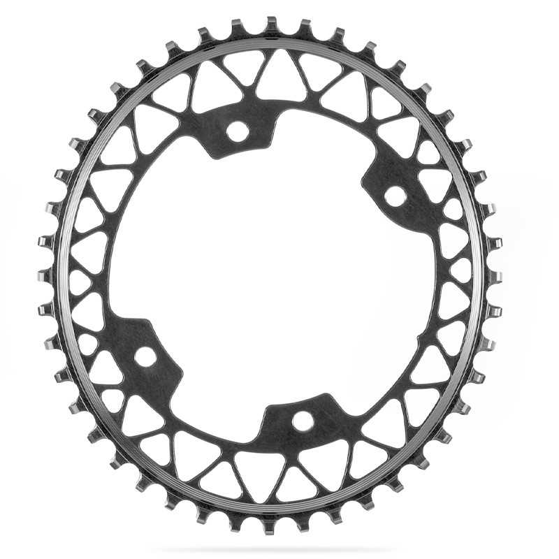 ABSOLUTE BLACK Asymmetric crown plate 4 arms 110 BCD GRAVEL SHIMANO 1x10-12V 720156VAR