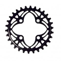 ABSOLUTE BLACK 4 ARMS CHAINRING 64 BCD NARROW WIDE 1x10-12V 720127VAR