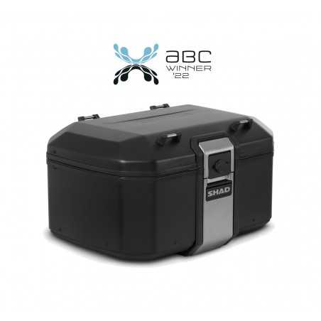 rear trunk or aluminum motorcycle suitcase tr55 terra black edition