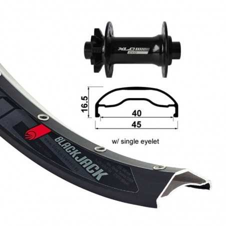 XLC Rueda delantera bicicleta para disco 6 tornillos 27.5RODI READY 40 110X15MM BOOST V.8.5MM 584-40 CON OJET.NEG TA-15 21468333