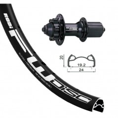 XLC Bicycle rear wheel for 6 bolt disc 24X1.90 RODI 135X12MM VALVULA 8.5MM 507-19 S/OJETES ALU.NE RW-A05 2146805100