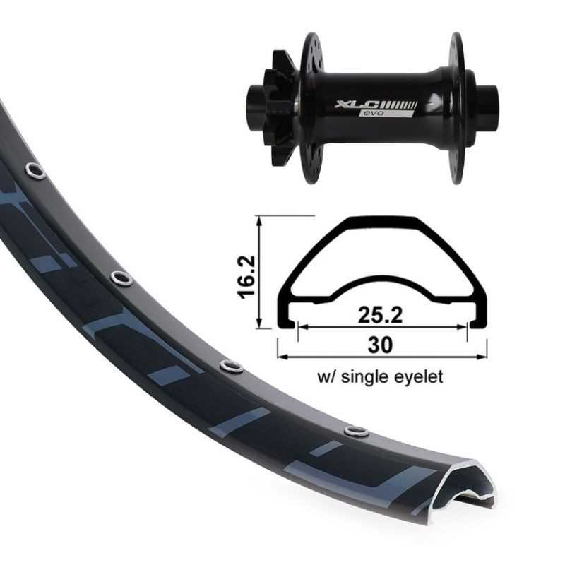XLC Rueda delantera bicicleta para disco 6 tornillos 29RODI READY 25 110X15MM BOOST V.8.5MM 622-25 CON OJET.N TA-15 2146852900