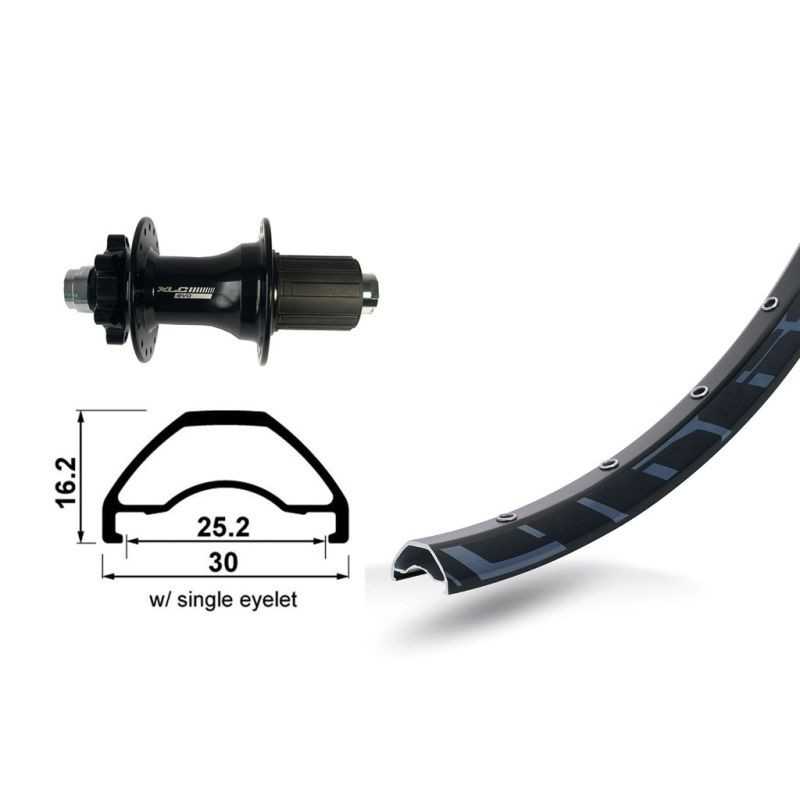 XLC Rueda trasera bicicleta para disco 6 tornillos 29RODI READY 25 142X12MM VALVULA 8.5MM 622-25 CON OJET.NEG 2146852600
