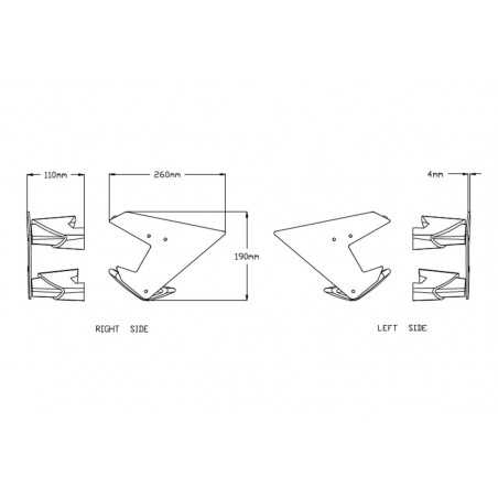 conjunto de alerones downforce