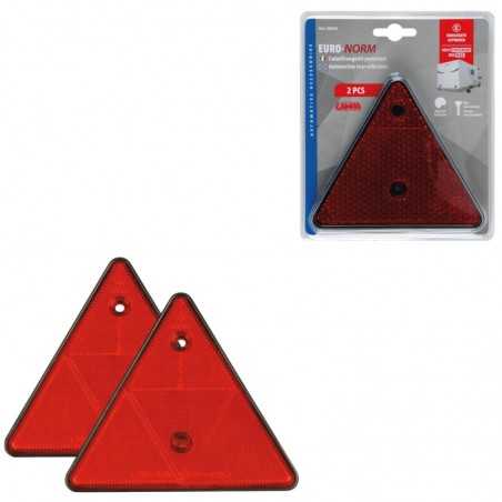 set of triangular catadioptric reflectors for trailers 160 mm - certified with european standards