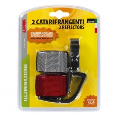 LAMPA Juego catadióptricos gran angular delantero y trasero para bicicleta LAM93500