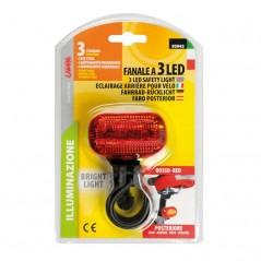 LAMPA Luz trasera intermitente para bicicleta 3 LED E LAM92042