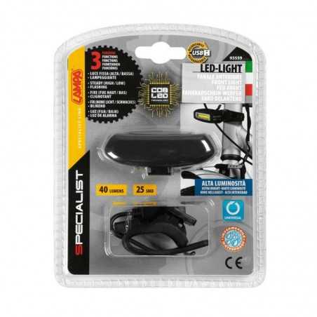 LAMPA Luz delantera bicicleta 3 funciones recargable USB LAM93559