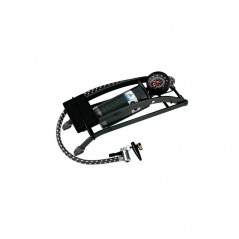 LAMPA Bomba inflador de pie con manómetro para bicicleta LAM71605