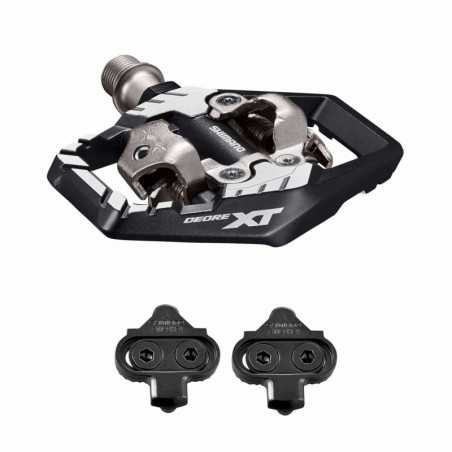 SHIMANO Juego pedales bicicleta + calas DEORE XT M8120 SM-SH51 4550170444204