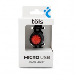 TÖLS Bicycle rear light MICRO USB 5 LUMENS 8436577116585