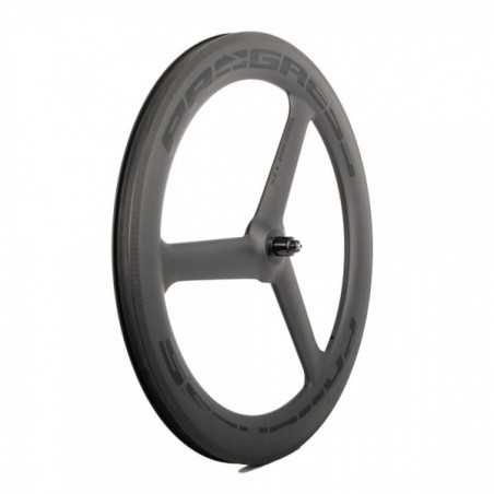 PROGRESS Rueda delantera bicicleta A-7F 3-SPOKE CARBON PGRUA7FCDUNG