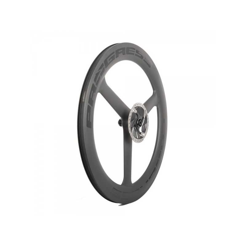 PROGRESS Rueda delantera bicicleta A-7F DISC 3-SPOKE CARBON 12X100 PGRUA7FDCDUNG