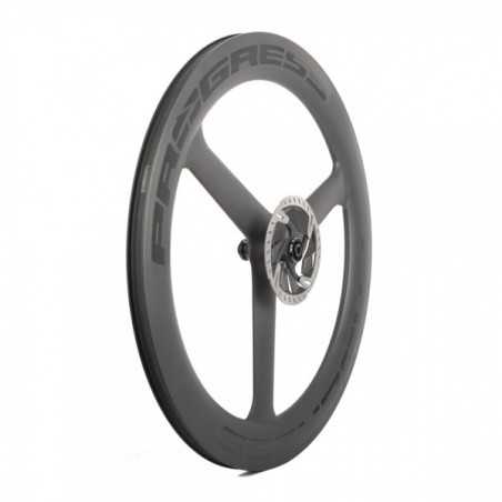PROGRESS Bicycle front wheel A-7F DISC 3-SPOKE CARBON 12X100 PGRUA7FDCDUNG
