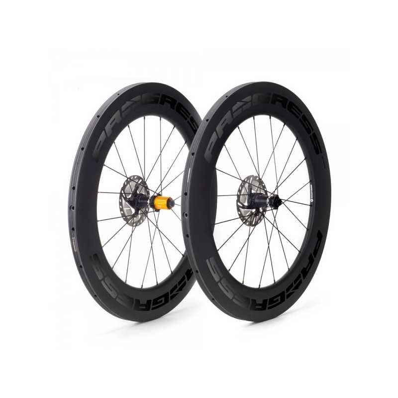 PROGRESS Juego de ruedas para cubierta tubular SPACE DISC 12X100/12X142 CAMPAGNOLO PGRUSPDTJCPNG