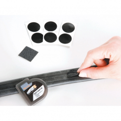 SUPER B KIT, REPAIR, PUNCTURES, 6 PATCHES, SELF-ADHESIVE, SANDPAPER, BICYCLE TB-1118 14228