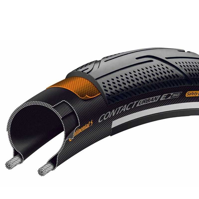 CONTINENTAL Cubierta neumatico rigida para bicicleta reflectante CONTACT URBAN 26x2.00 SAFETYPRO 50-559 709172