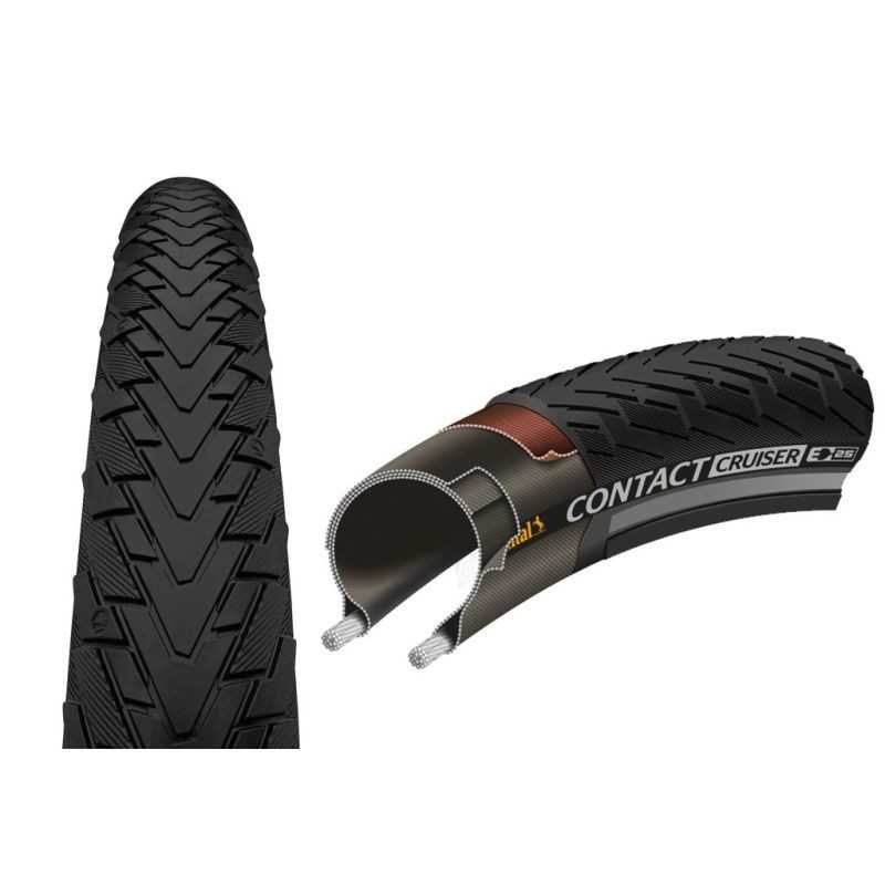 CONTINENTAL Cubierta neumatico CONTACT CRUISER 26x2.00 RIGIDA NEGRO REFLECTANTE 50-559 323234