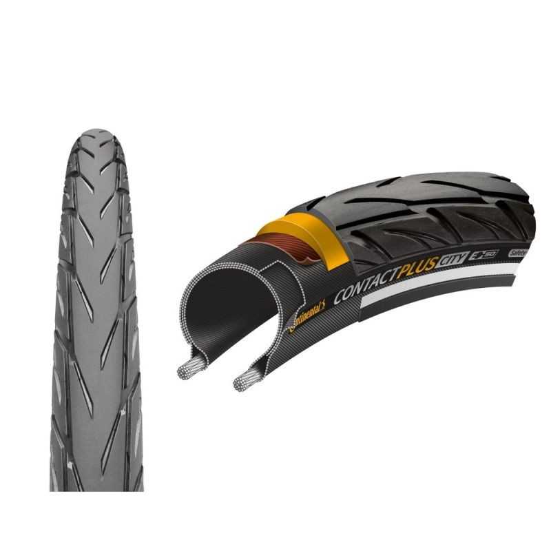 CONTINENTAL Cubierta neumatico CONTACT PLUS CITY 26x1.75 RIGIDA NEGRO CON REFLECTANTE 47-559 323150