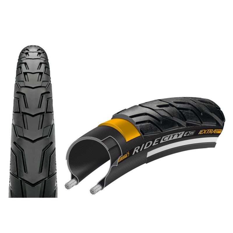 CONTINENTAL TIRE RIDE CITY 26x1.75 RIGIDA NEGRO CON REFLECTANTE 47-559 323158