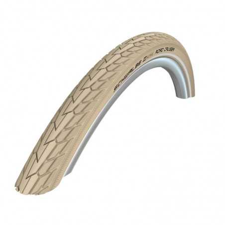 SCHWALBE CUBIERTA NEUMATICO ROAD CRUISER 26x1.75 K-GUARD GREEN COMPOUND HS484 TWINSKIN RIGIDA CREMA REFL. 47-559 318668
