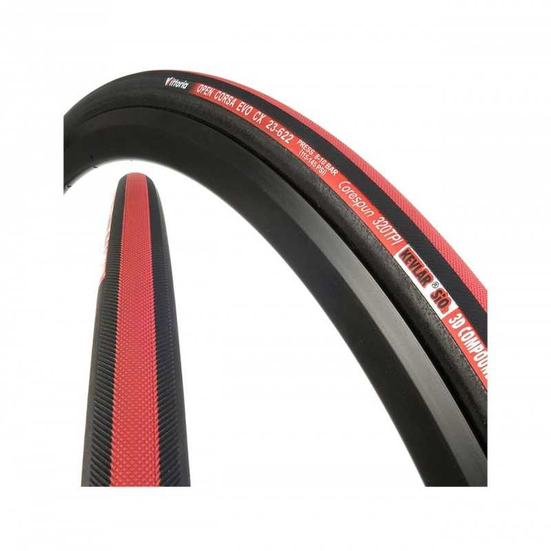 VITTORIA Cubierta neumatico rojo OPEN CORSA EVO CX 320TPI 14950