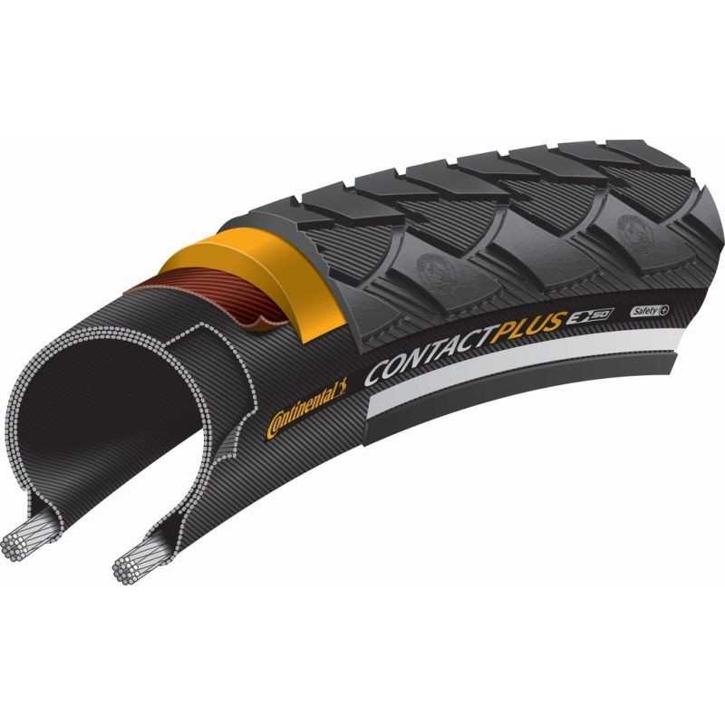 CONTINENTAL TIRE CONTACT PLUS 650x50 RIGIDA NEGRO REFLECTANTE 42-584 323160