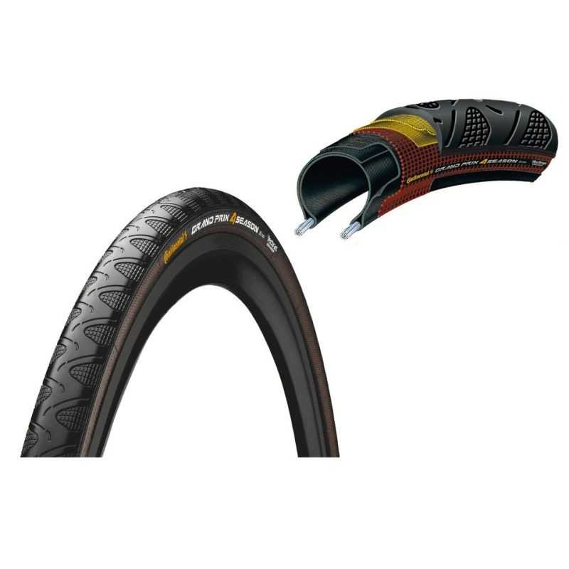 CONTINENTAL Cubierta neumatico GRAND PRIX 4 SEASON 700x28C SKIN PLEGABLE NEGRO 28-622 323392