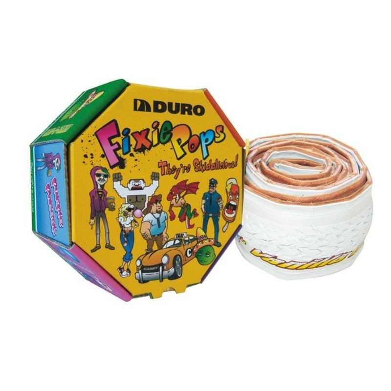 POINT Cubierta neumatico DURO FIXIE POPS 700X24C PLEGABLE VAINILLA/BLANCO 700720