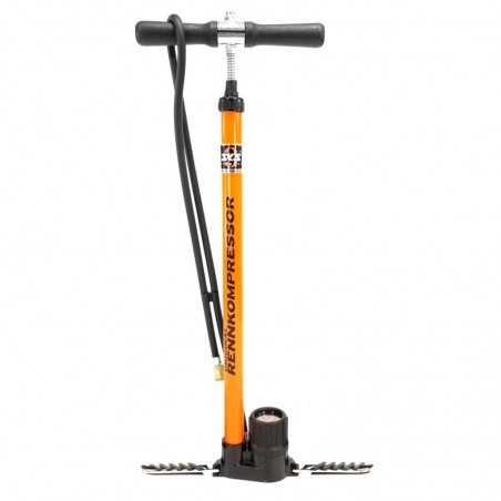 SKS Bomba inflador de pie con manómetro para bicicleta BLUEMELS SHINY 4002556271428