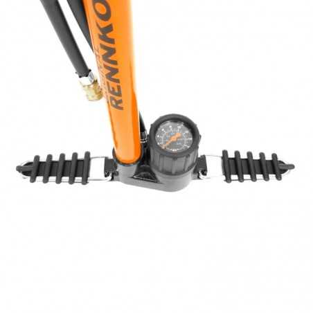 SKS Bomba inflador de pie con manómetro para bicicleta BLUEMELS SHINY 4002556271428