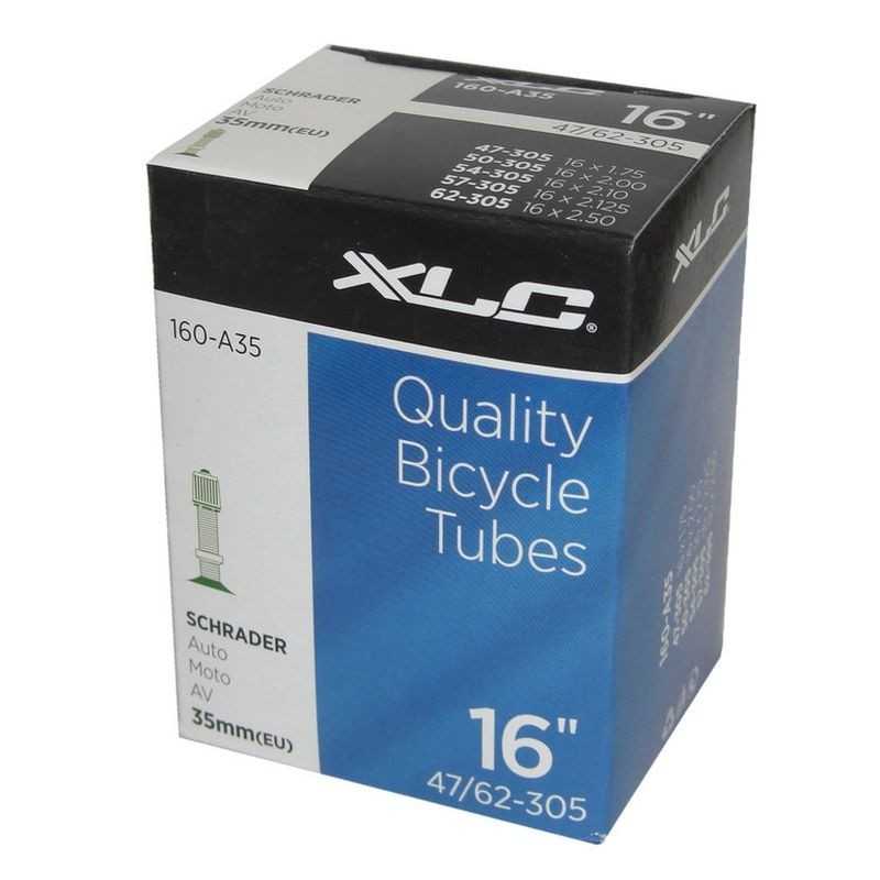 XLC Camara de aire para bicicleta 160-A35 16 X1.75/2.125 47/62-305 STANDARD 35MM 2508160200