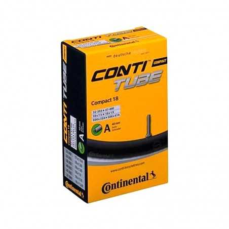 CONTINENTAL Bicycle inner tube COMPACT 18X1.25-1.75 STANDARD 40 MM (32-355/47-400) COMPACT 18X1.25-1.75 STANDARD 40 MM (32-355/4