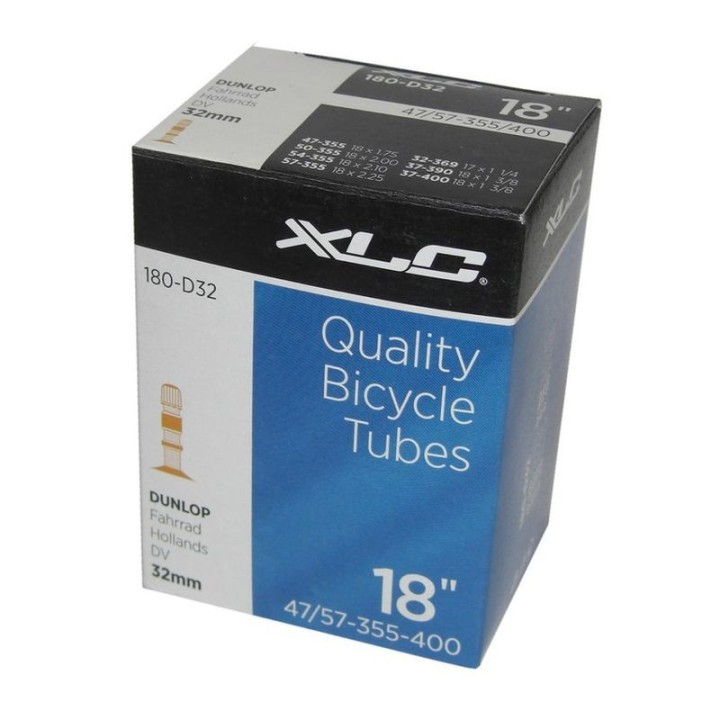XLC Bicycle inner tube 180-D32 18 X1.75/2.125 37/50-355/400 32MM 180-D32 18 X1.75/2.125 37/50-355/400 32MM 2508180000
