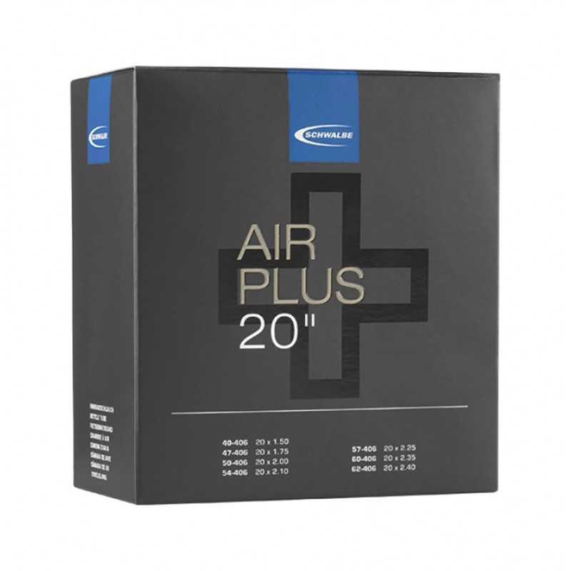 SCHWALBE Camara de aire para bicicleta AV7AP AIR PLUS 20 STANDARD 40 MM (40/62-406) 709259