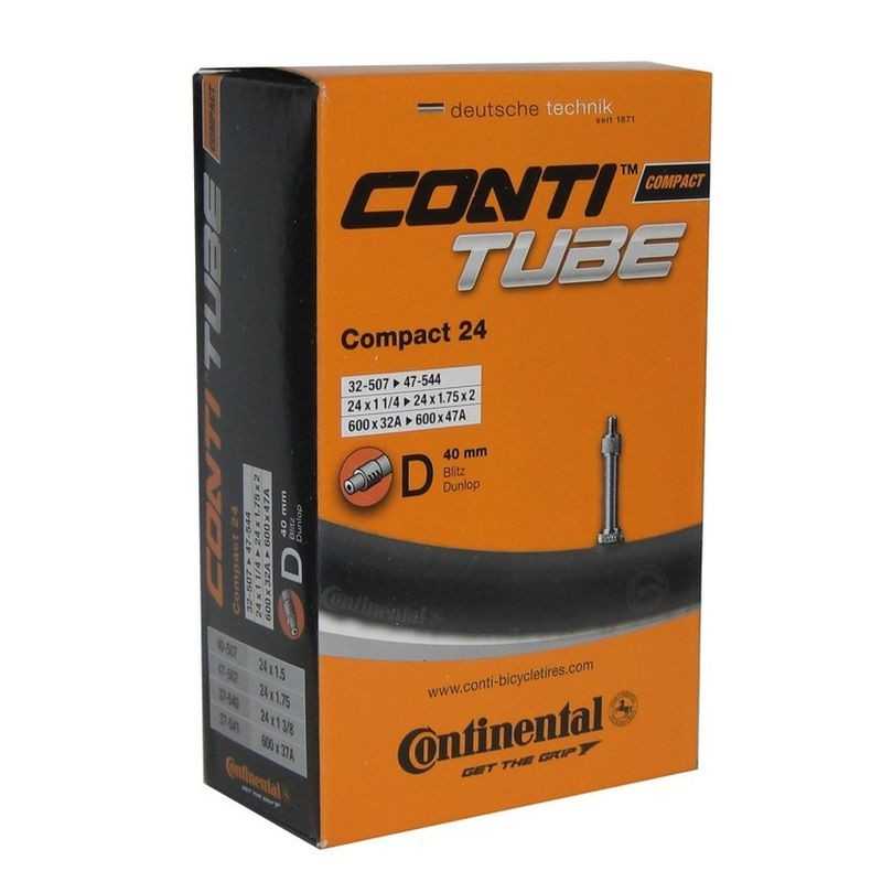 CONTINENTAL Camara de aire para bicicleta 24x1 1/4-1.75' COMPACT 40MM 321330
