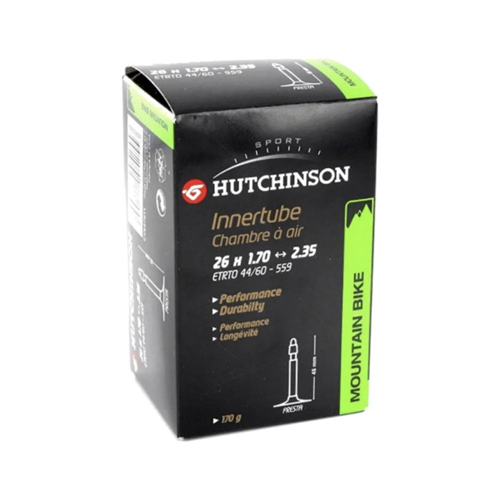 HUTCHINSON Cámara de bicicleta 26x1.70-2.35 con válvula presta fina 31647