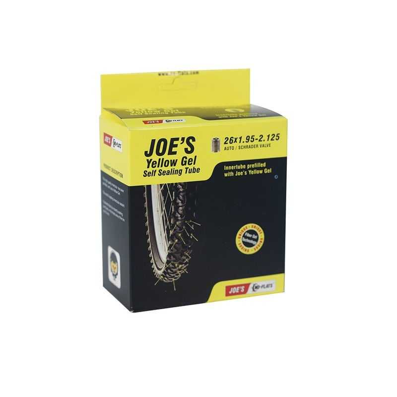 JOES INNERTUBE WITH SELF-SEALING LIQUID GEL WITH SCHRADER VALVE 26x1.95-2.125 26x1.95-2.125 33296