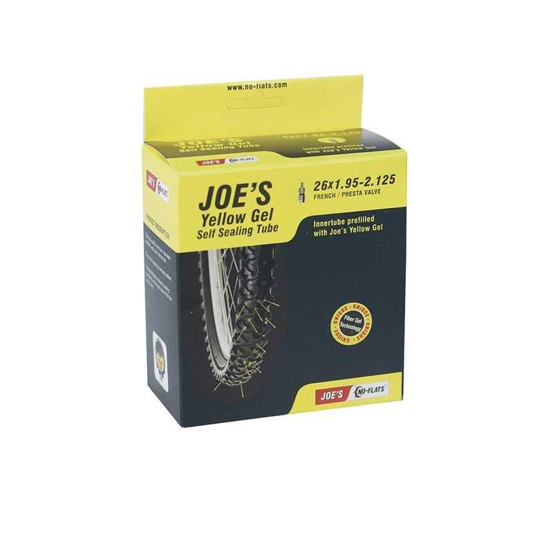 JOES INNERTUBE WITH SELF-SEALING LIQUID GEL WITH PRESTA VALVE 26x1.95-2.125 26x1.95-2.125 33297