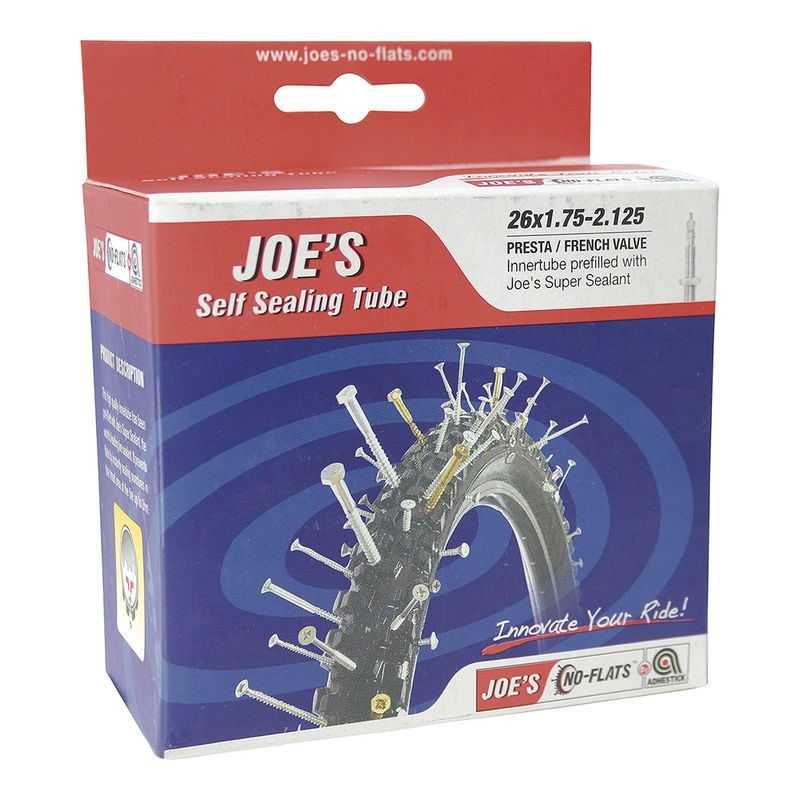 JOES INNERTUBE WITH SELF-SEALING LATEX WITH PRESTA VALVE 26x1.95-2.125 26x1.95-2.125 332A6