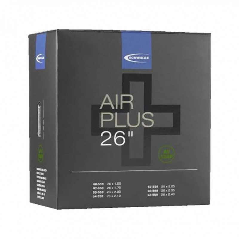 SCHWALBE Bicycle inner tube AV13AP AIR PLUS 26 STANDARD 40 MM (40/62-559) AV13AP AIR PLUS 26 STANDARD 40 MM (40/62-559) 709260